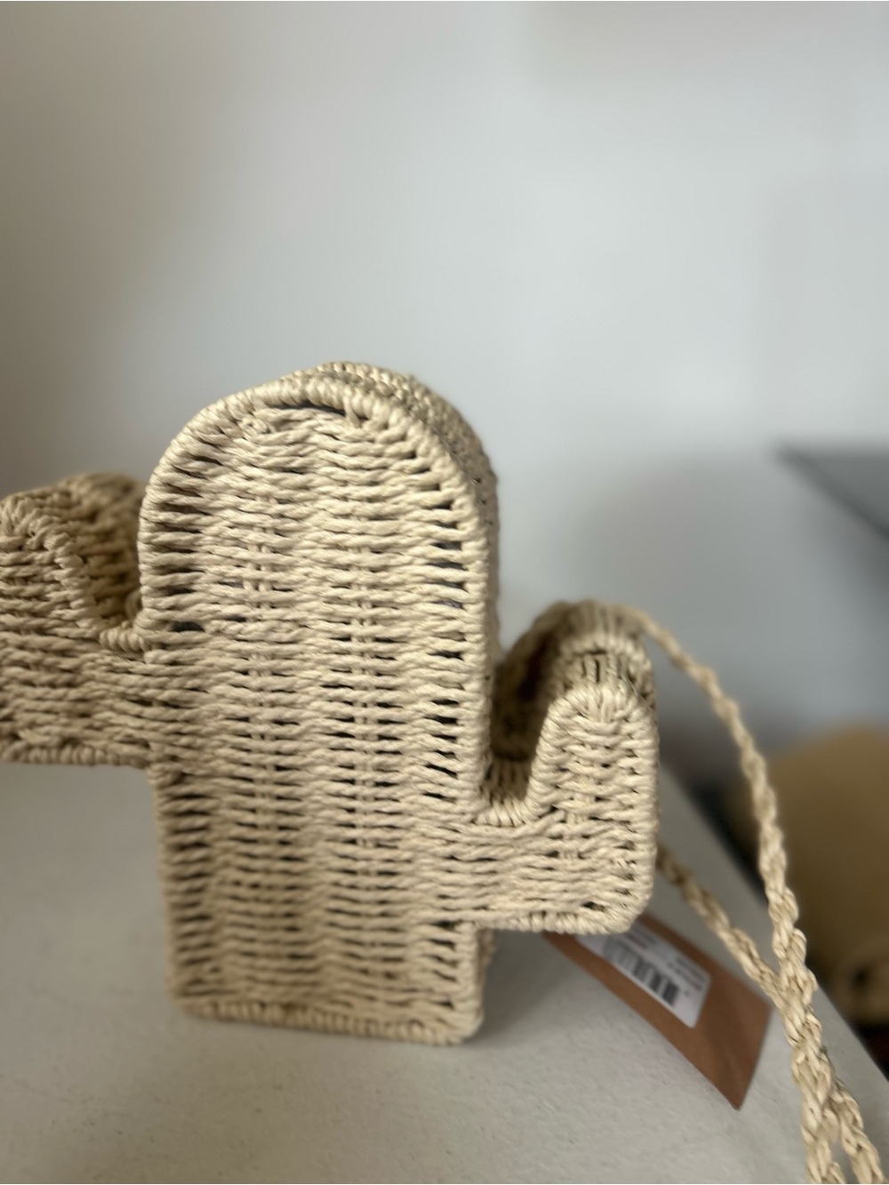 Savannah Cream Woven Pom-Pom Crossbody Bag new - Picture 6 of 10